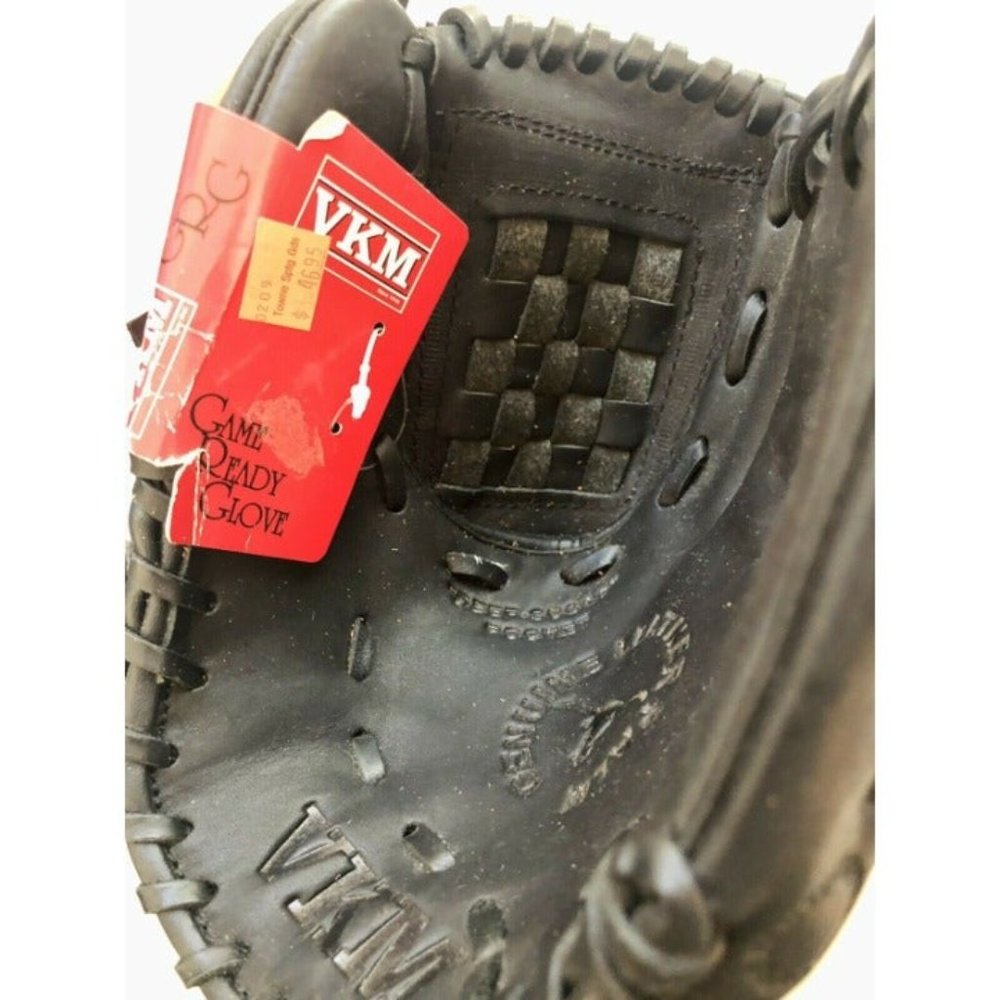 VKM Pro Player V Model Full Grain Leather Baseball Glove Black‎ INSTA-A-JUST - Picture 5 of 6
